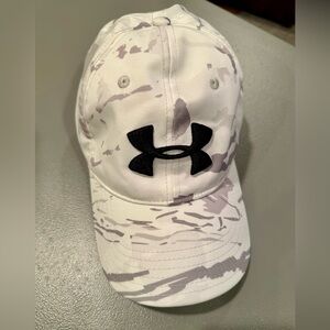 Under Armour White Camouflage Cap with Black Logo